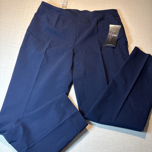 Slim-Sation Stretch Navy Blue Pants No Zipper Back Pocket Ankle Pant NEW Size 6 - Picture 1 of 7
